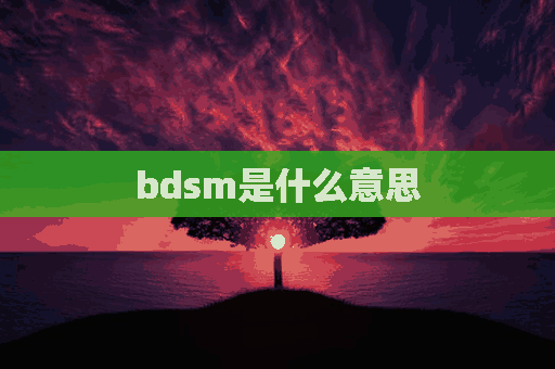 bdsm是什么意思(bdsm是什么意思网络词)